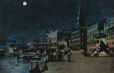Pałac Dożów (kolorowa litografia) autorstwa Italian School