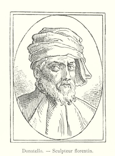 Donatello, rzeźbiarz florencki (grafika) autorstwa Italian School