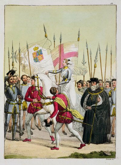 Elżbieta I, tablica 12 z Historii Narodów (akwatinta) autorstwa Italian School