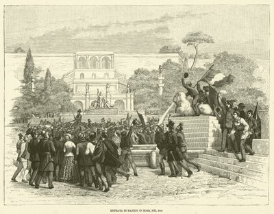 Wjazd Mazziniego do Rzymu w 1849 r. (rycina) autorstwa Italian School