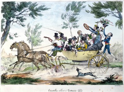 Wyprawa do Testaccio pod Rzymem w caratelli, ok.1830 autorstwa Italian School