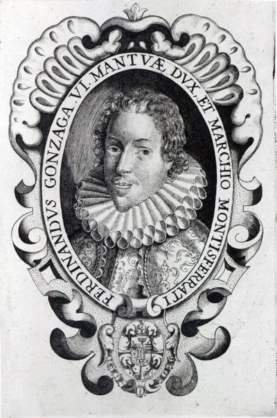 Ferdinando Gonzaga, książę Mantui (rycina) (bw zdjęcie) autorstwa Italian School