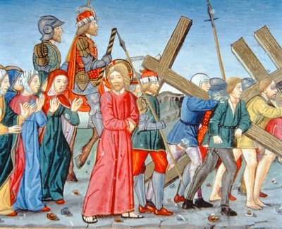 Fol.116v Chrystus prowadzony na Kalwarię (welum) autorstwa Italian School