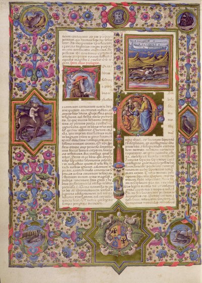Fol.270v Otwarcie do Księgi Salomona, z Biblii Borso d