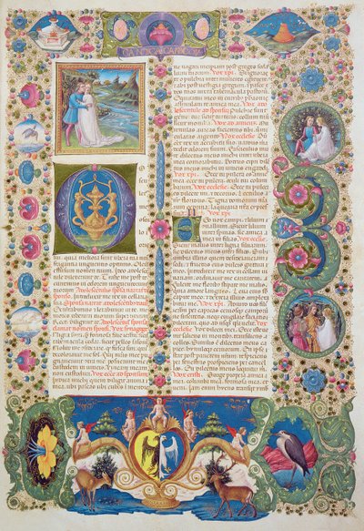 Fol.284r Pieśń nad Pieśniami, z Biblii Borso d