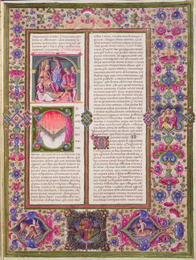 Fol.286r Otwarcie na Księgę Mądrości, z Biblii Borso d