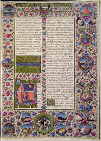Fol.44r Wstępne słowa Księgi Kapłańskiej, z Biblii Borso d