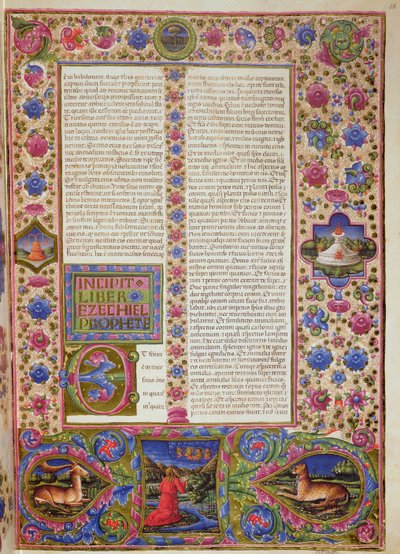 Fol.56r Otwarcie do Księgi Ezechiela, z Biblii Borso d