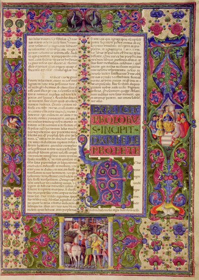 Fol.78r Otwarcie do Księgi proroka Daniela, z Biblii Borso d