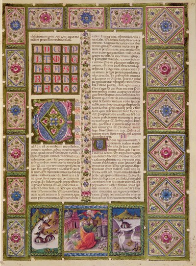 Fol.97r Otwarcie do Księgi Proroka Micheasa, z Biblii Borso d
