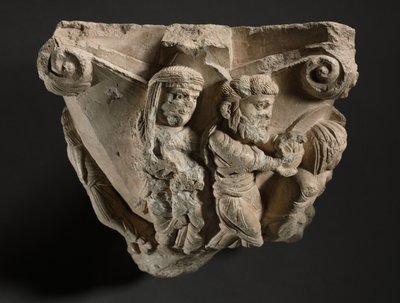 Fragment stolicy ze scenami z dzieciństwa Marii, warsztat katedry w Monopoli, początek XV wieku autorstwa Italian School