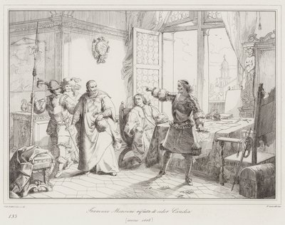 Francesco Morosini odmawia sprzedaży Candii autorstwa Italian School