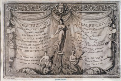 Frontyspis szafy harmonicznej Filippo Bonanni autorstwa Italian School