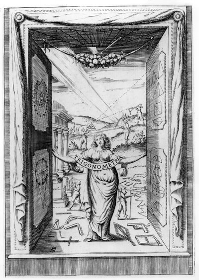 Frontyspis do Trygonometrii Bonaventury Cavalieri, 1643 autorstwa Italian School