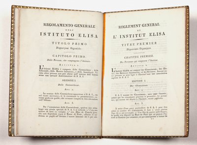 Regulamin Ogólny Instituto Elisa w Lukce, wydany w Lukce, 14 lipca 1811 r. (druk) autorstwa Italian School