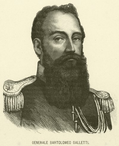 Generał Bartolomeo Galletti (Grawerowanie) autorstwa Italian School