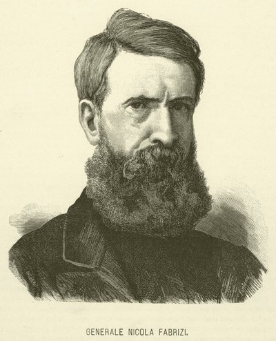 Generał Nicola Fabrizi (grafika) autorstwa Italian School