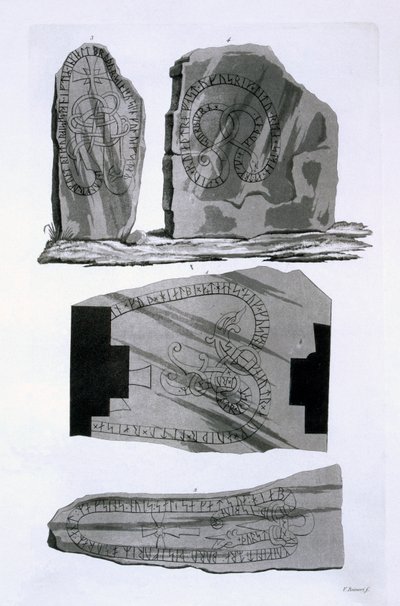 Brązy Gnistad, ok. 1820-30 (kolorowy grawerunek) autorstwa Italian School