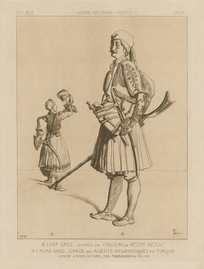 Stroje greckie z XIX wieku autorstwa Italian School