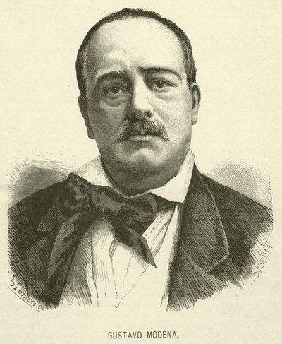Gustavo Modena (grawerunek) autorstwa Italian School