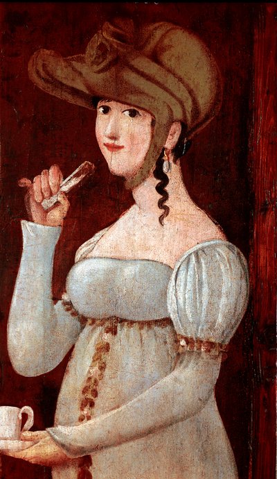 Ręcznie robiona czekolada: degustacja. Anonimowy obraz znaku. 1875-1900 Mediolan, Museo di Milano autorstwa Italian School