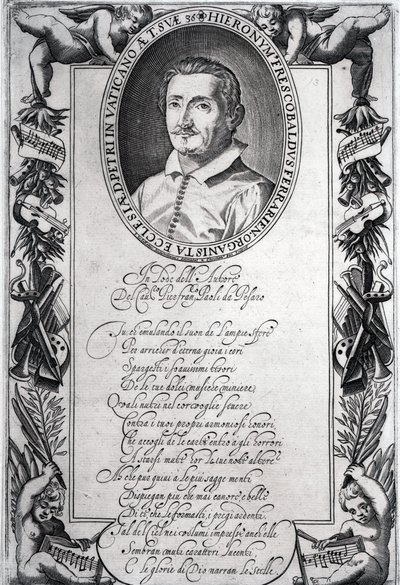 Hieronymus Frescobaldi, grawerowane przez Christiana Sas autorstwa Italian School