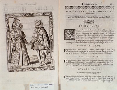 Jak tańczyć balet dla dwojga Podwójna strona Le Gratie dAmore (Le Grazie dAmore) włoskiego tancerza Cesare Negri pt. Il Trombone (1536-1604), traktat o tańcu autorstwa Italian School