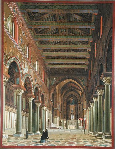 Wnętrze Duomo di Monreale, Sycylia autorstwa Italian School