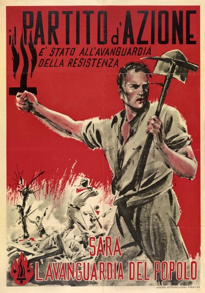 Włoski plakat propagandowy "Partito d