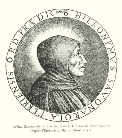 Jerome Savonarole, Faksymile ryciny Marca Antoine