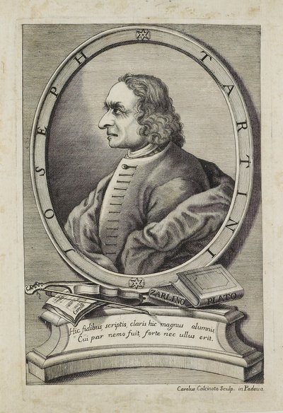 Joseph Tartini, grawerowane przez Carlo Calcinotto (fl.1763), c.1763 autorstwa Italian School