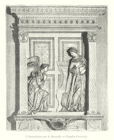 Zwiastowanie, Donatello, Kaplica Cavalcanti (rycina) autorstwa Italian School