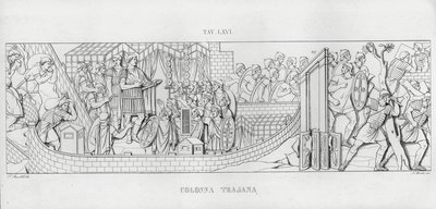 La Colonna Trajana, Kolumna Trajana (rycina) autorstwa Italian School