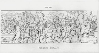 La Colonna Trajana, Kolumna Trajana (rycina) autorstwa Italian School