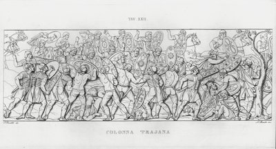La Colonna Trajana, Kolumna Trajana (rycina) autorstwa Italian School