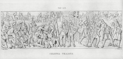 La Colonna Trajana, Kolumna Trajana (rycina) autorstwa Italian School