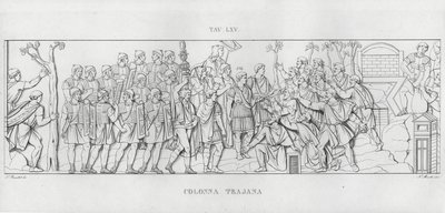 La Colonna Trajana, Kolumna Trajana (rycina) autorstwa Italian School