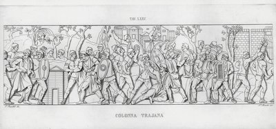 La Colonna Trajana, Kolumna Trajana (rycina) autorstwa Italian School