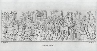 Kolumna Trajana, Kolumna Trajana (rycina) autorstwa Italian School