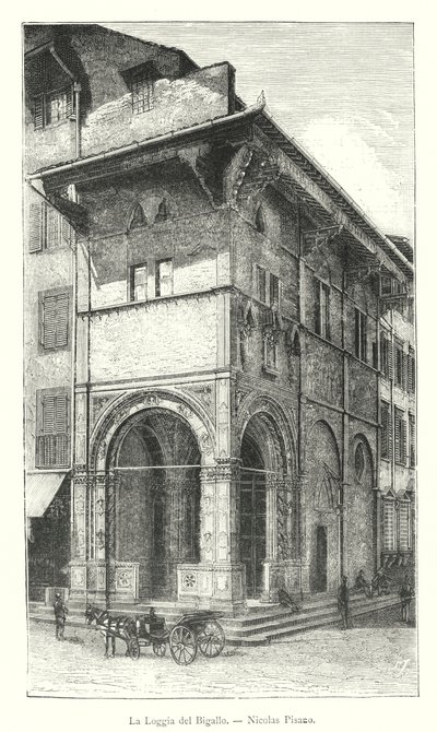 Loggia del Bigallo, Nicolas Pisano (grafika) autorstwa Italian School