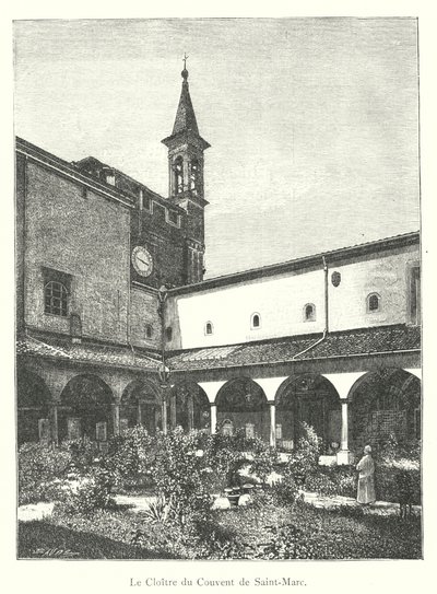 Klasztor Klasztoru św. Marka (rycina) autorstwa Italian School