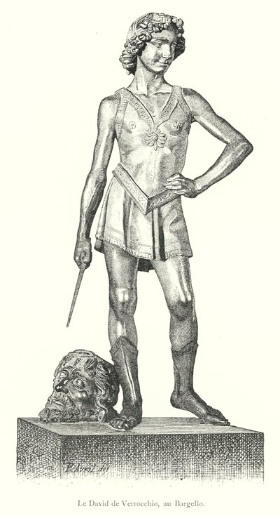 Le David de Verrocchio, au Bargello (grafika) autorstwa Italian School