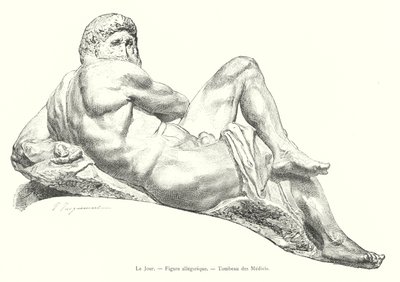 Dzień, Figura Alegoryczna, Grób Medyceuszy (rycina) autorstwa Italian School