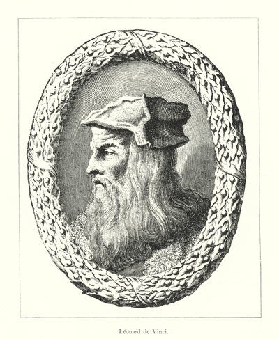 Leonard de Vinci (grafika) autorstwa Italian School