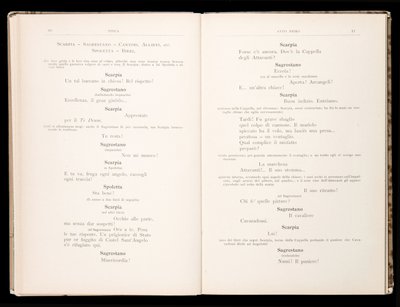 Libretto autorstwa Toski Giacomo Pucciniego, wydanie Ricordi, Włochy autorstwa Italian School