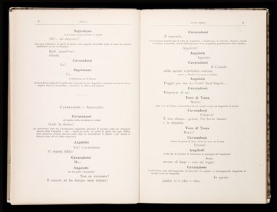 Libretto autorstwa Tosca Giacomo Pucciniego, wydanie Ricordi, Włochy autorstwa Italian School
