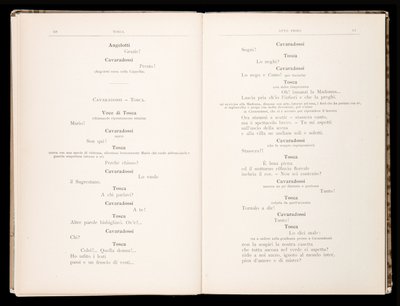 Libretto autorstwa Tosca Giacomo Pucciniego, wydanie Ricordi, Włochy autorstwa Italian School