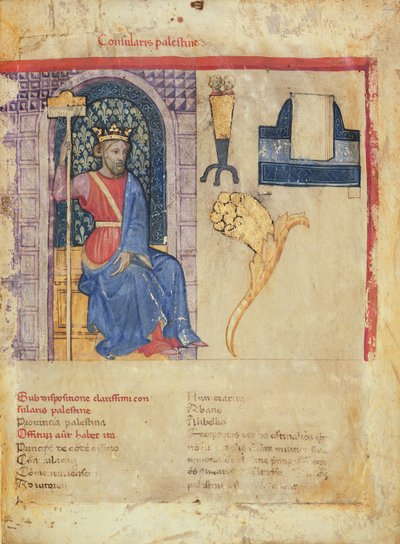 MS.86-1972. f.2r Konsular Palestyny, z Notitia Dignitatum autorstwa Italian School