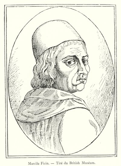Marcile Ficin, British Museum Tire (grawerowanie) autorstwa Italian School