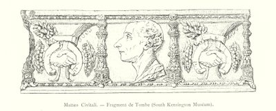 Matteo Civitali, Fragment de Tombe, South Kensington Museum (rycina) autorstwa Italian School